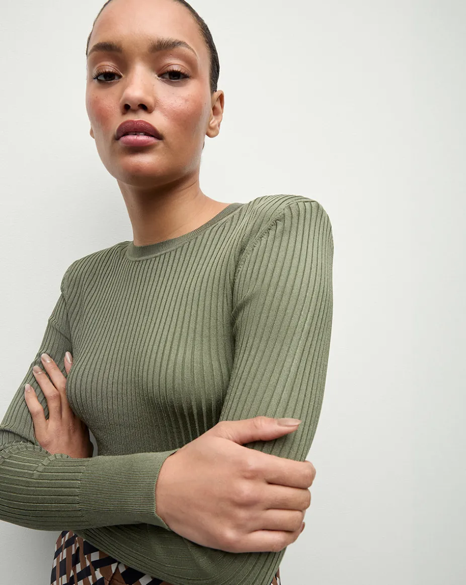 Acara Pullover in Stone Army