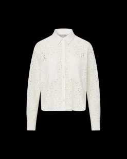 Aderes Cotton Eyelet Shirt in White