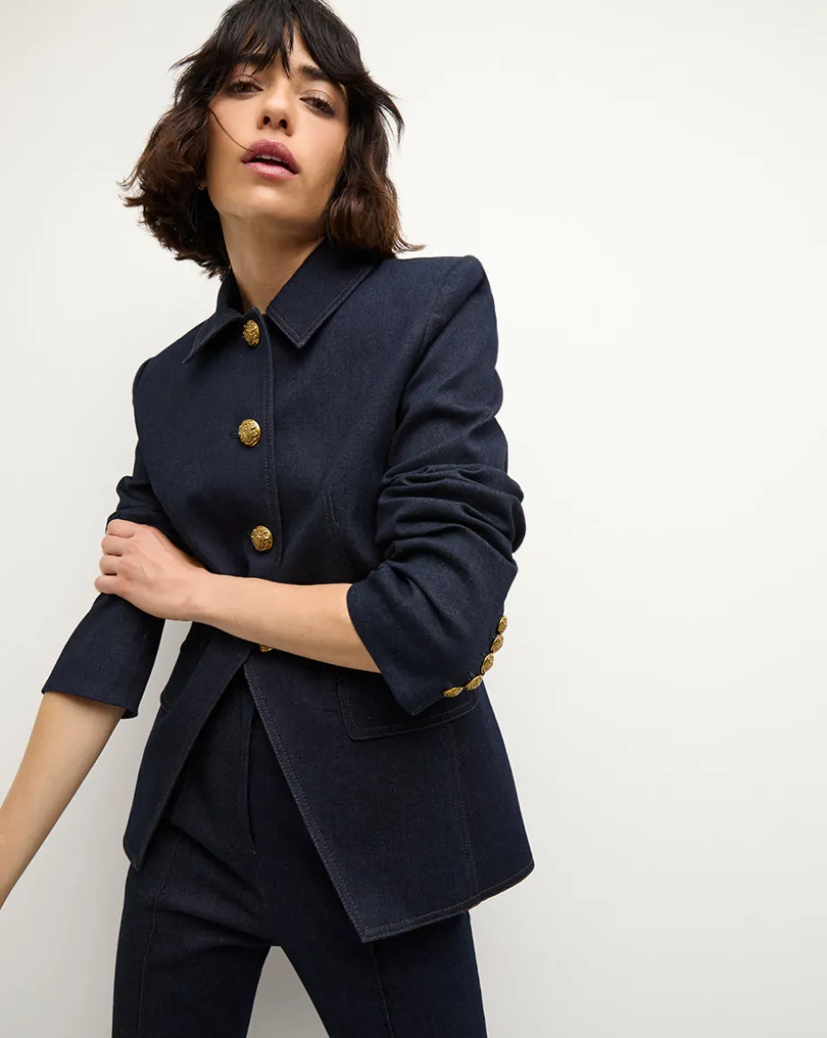 Aire Denim Dickey Jacket in Dark Wash