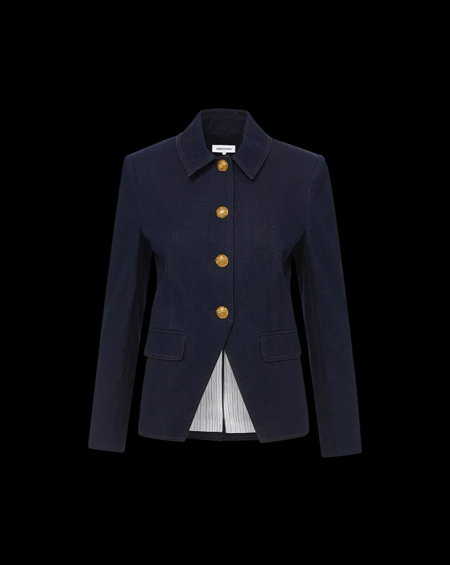 Aire Denim Dickey Jacket in Dark Wash