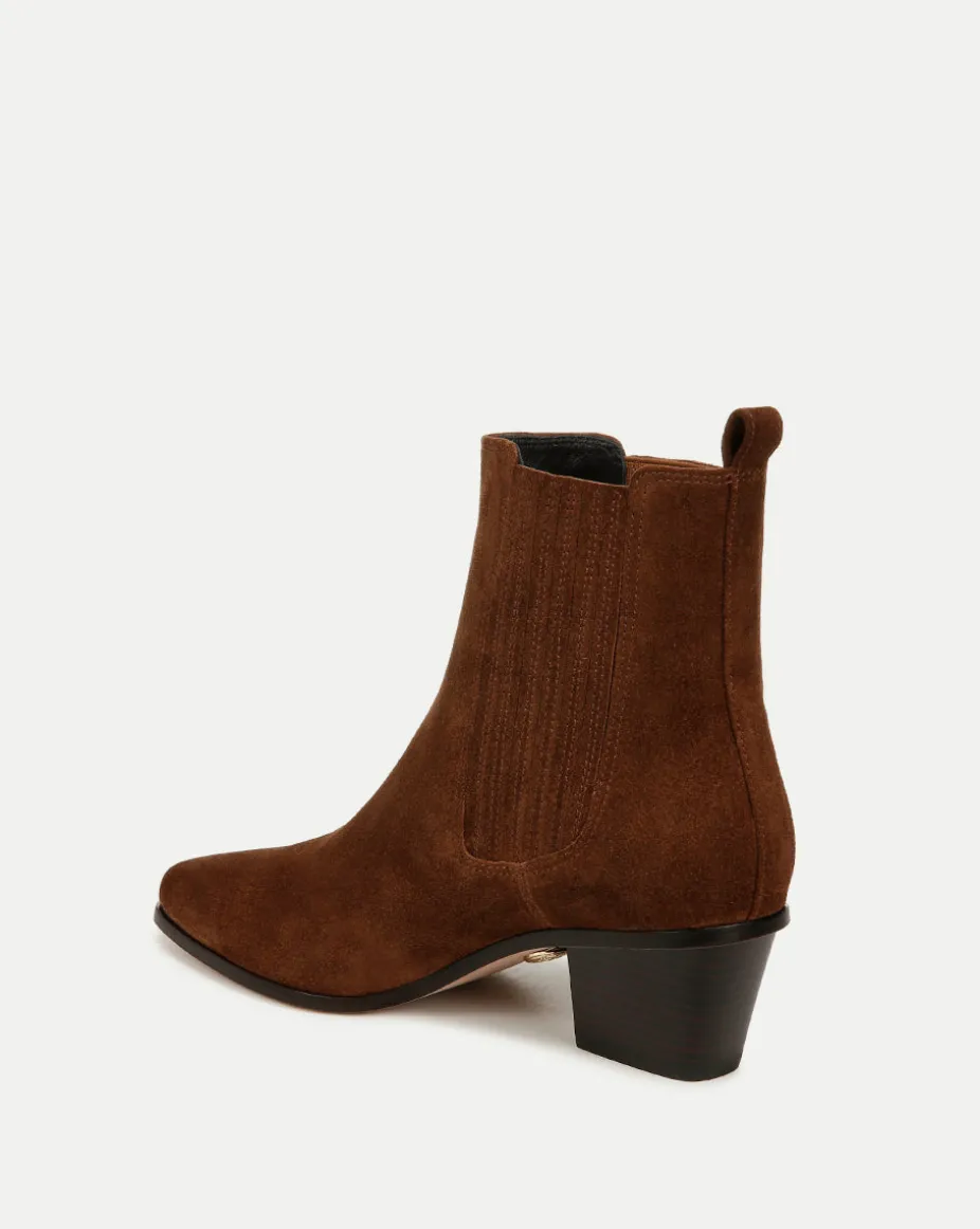 Alina Suede Bootie in Cedar