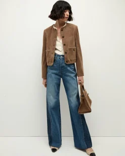 Andrea Suede Jacket in Bark