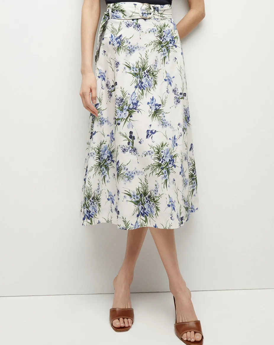 Arwen Cotton Skirt in Off-White Multi