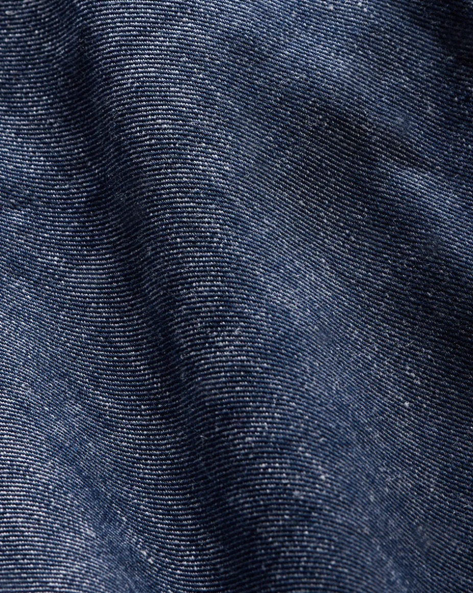 Aubrie Linen Pant in Blue Melange