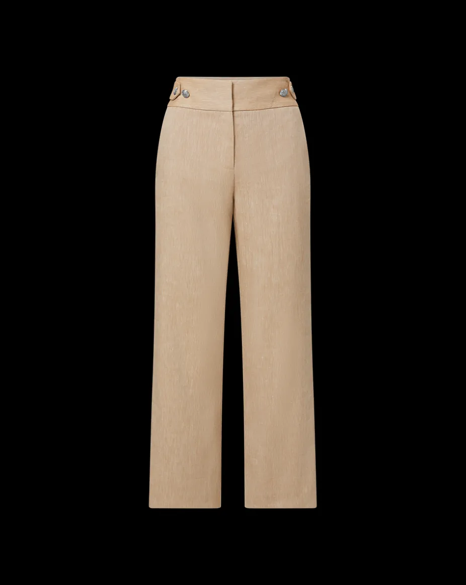 Aubrie Women's Linen Cropped Pant
