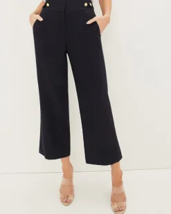 Aubrie Women's Linen Cropped Pant
