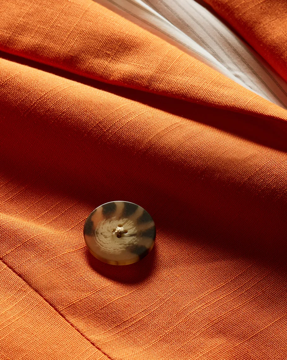 Bexley Stretch-Linen Dickey Jacket in Orange
