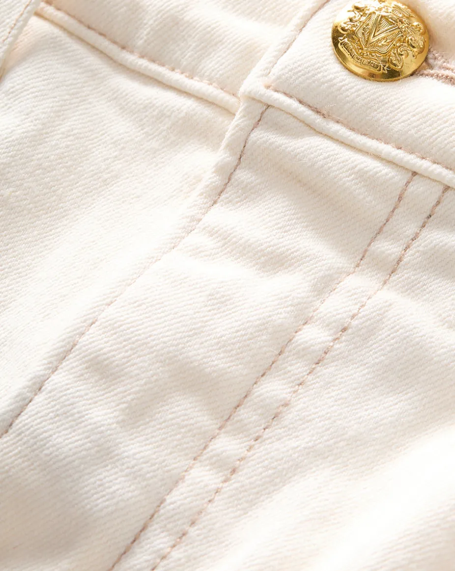 Breves Denim Skirt in Ecru