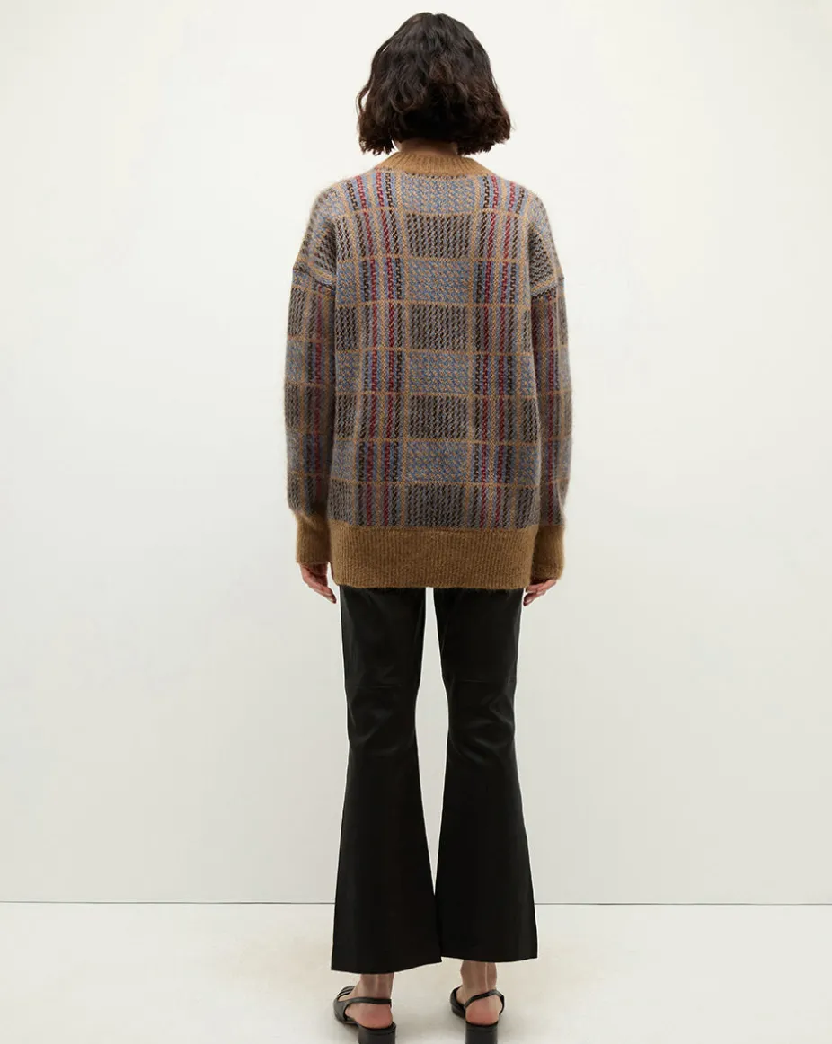 Bristol Plaid Sweater in Russet