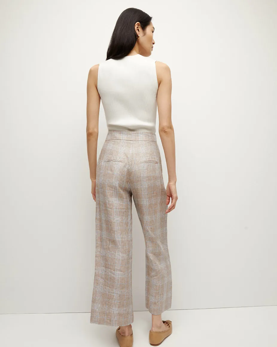 Brixton Linen Pant in Khaki Multi