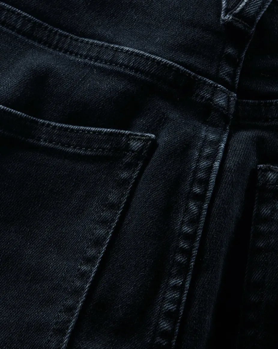 Cameron Raw Hem Bootcut Jean in Dark Ink