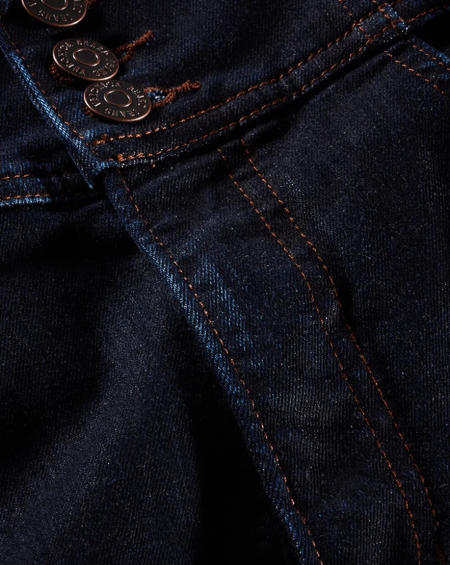 Carson Corset Waist Kick-Flare Jean in Indigo Rinse