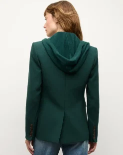 Cashmere Hoodie Dickey in Dark Green