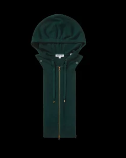 Cashmere Hoodie Dickey in Dark Green