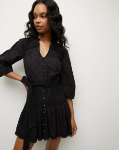 Chrisjen Cotton Eyelet Mini Dress