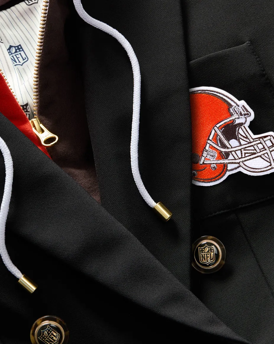Cleveland Browns Dickey Jacket in Black/Gold