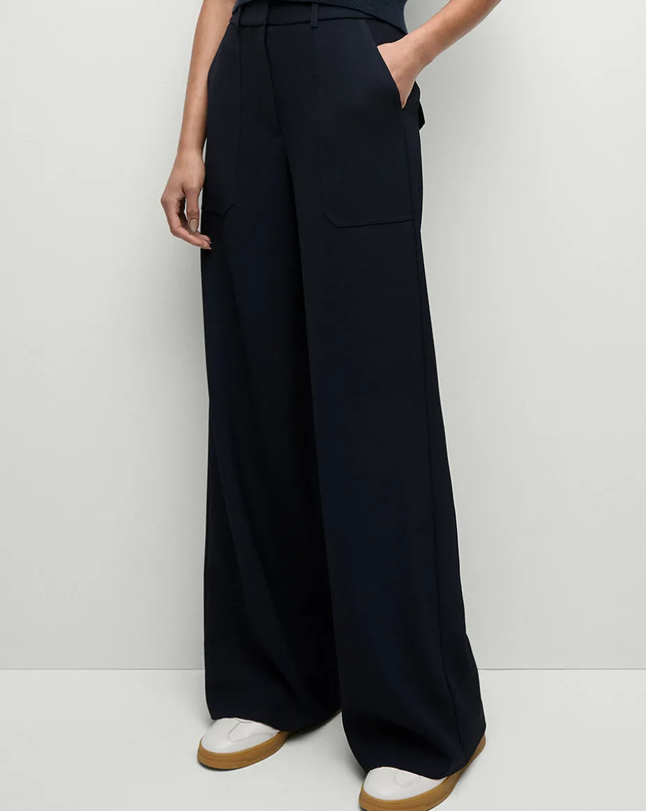 Cole Wide-Leg Pant in Navy