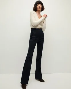 Coleta V-Neck Cashmere Sweater in Ivory