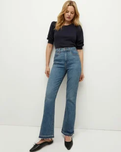 Coralee Crewneck Top in Navy