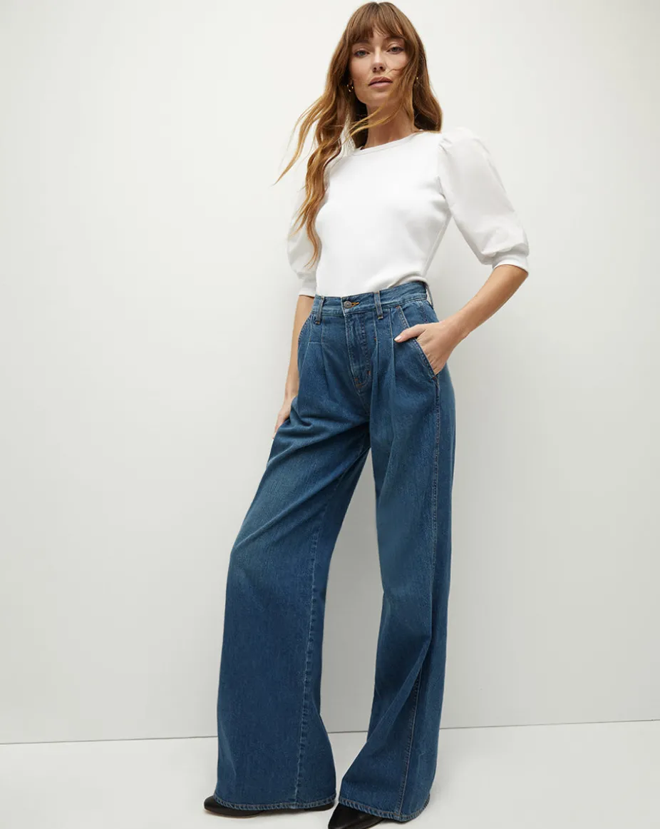 Coralee Crewneck Top in White