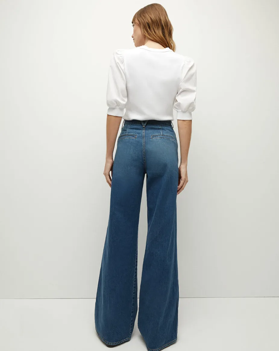 Coralee Crewneck Top in White