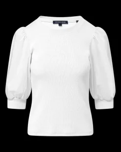Coralee Crewneck Top in White