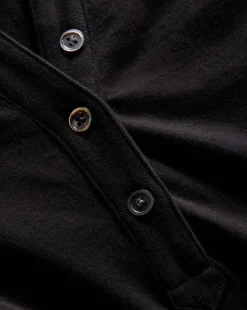 Coralee Eyelet Puff-Sleeve Tee in Black