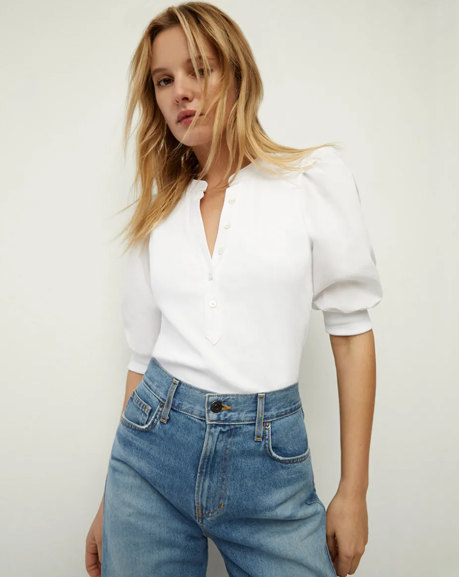 Coralee Puff-Sleeve Tee