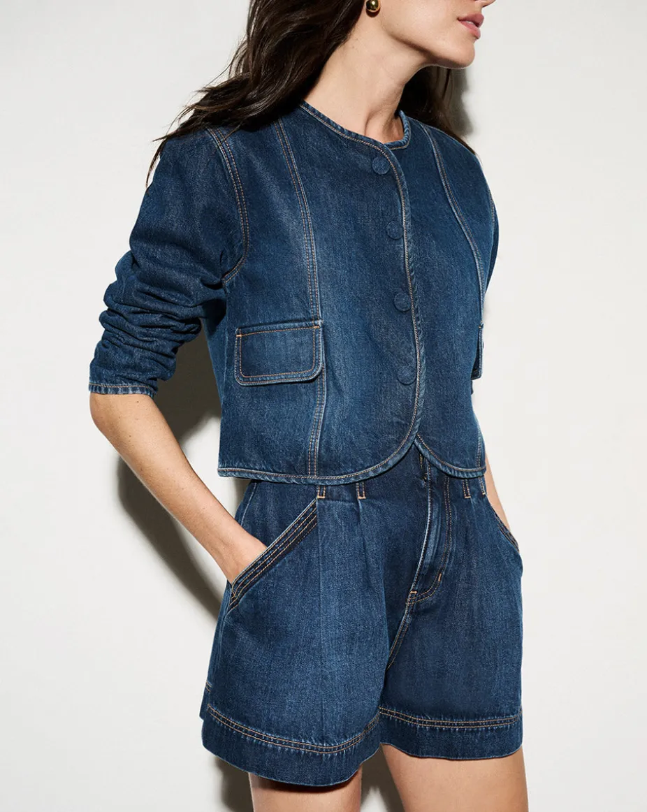 Cordell Denim Jacket in Dusted Oxford