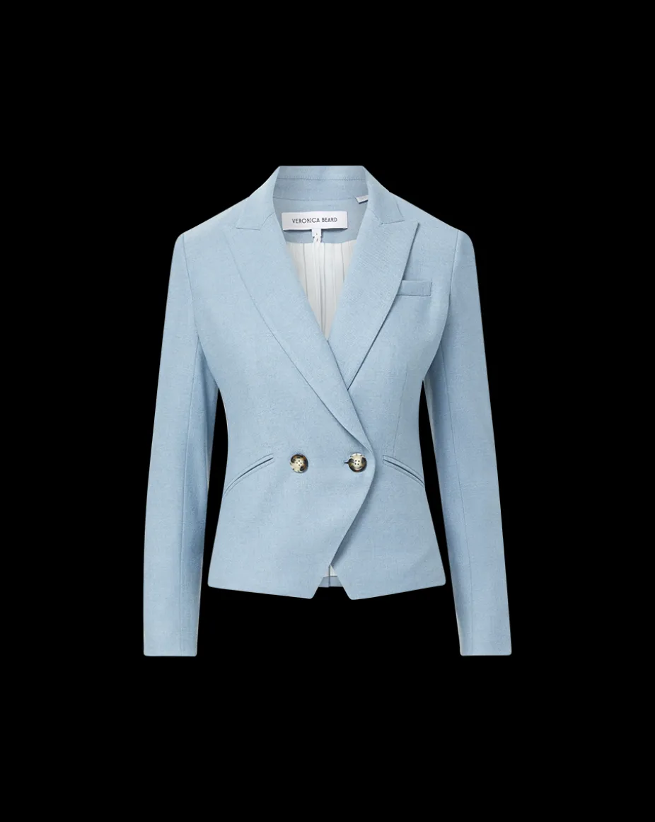 Cropped Rickie Dickey Jacket in Heather Smoke Blue