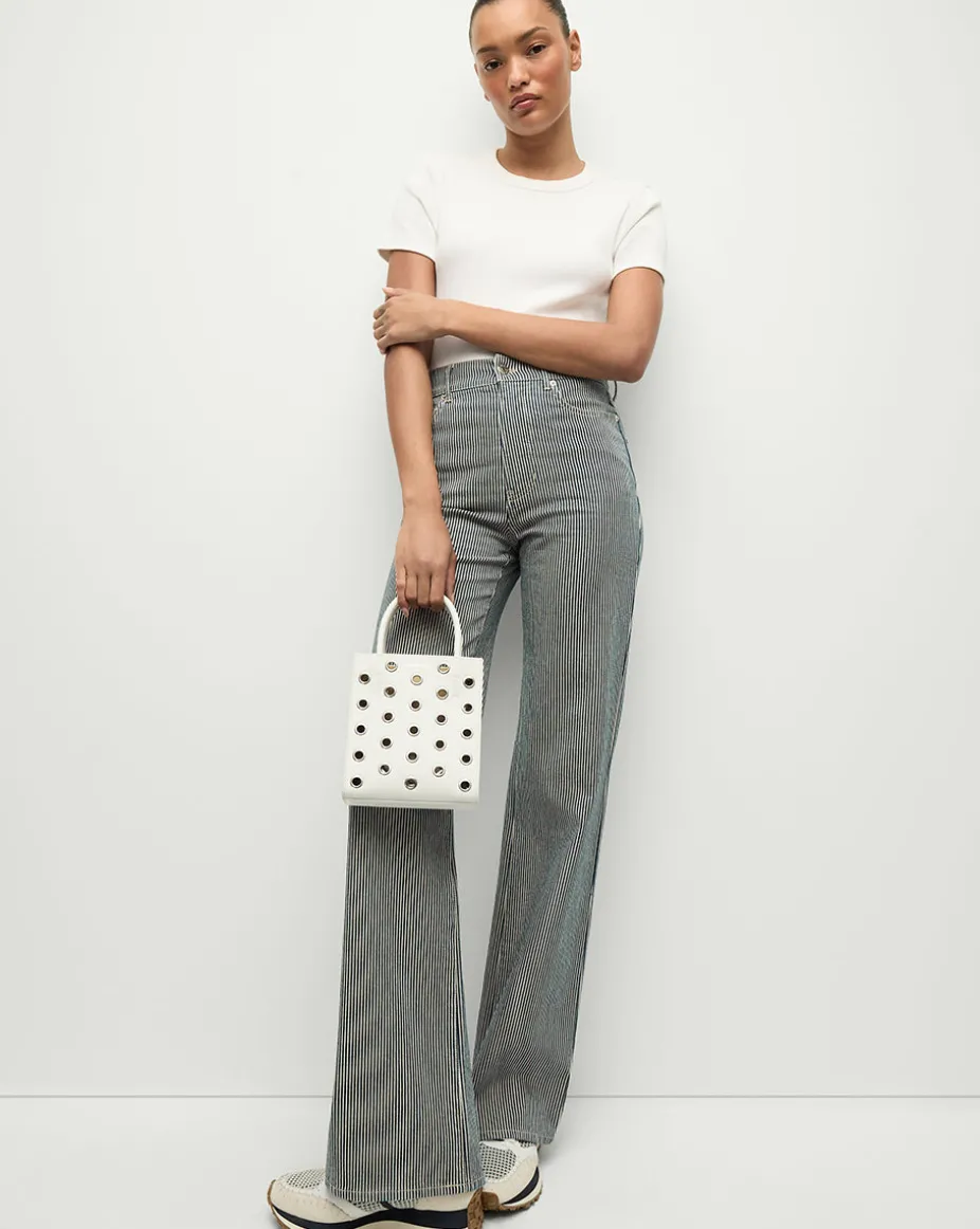 Crosbie Striped Wide-Leg Jean in Solstice Stripe