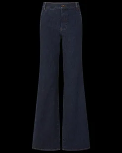 Crosbie Wide-Leg Jeans in Indigo Denim