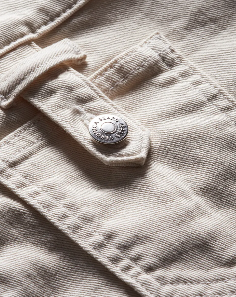 Darnele Denim Short in Ecru