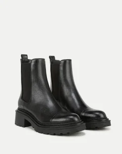 Delilah Leather Bootie in Black