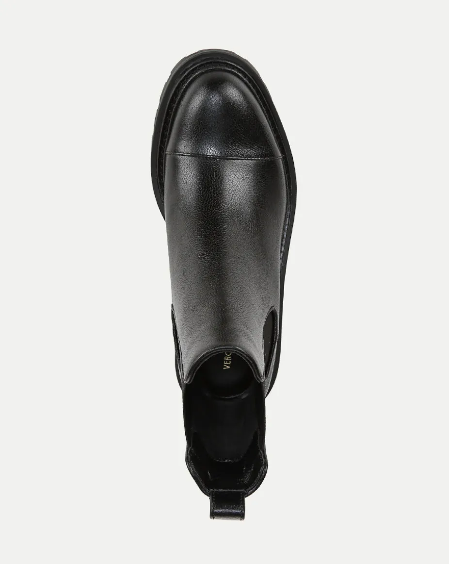 Delilah Leather Bootie in Black