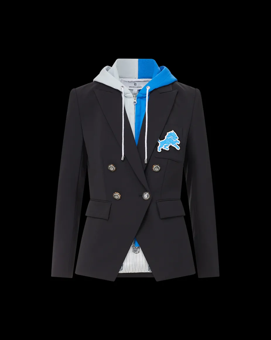 Detroit Lions Dickey Jacket in Black/Silver