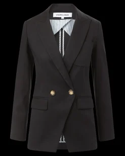 Didion Stretch-Linen Jacket in Black