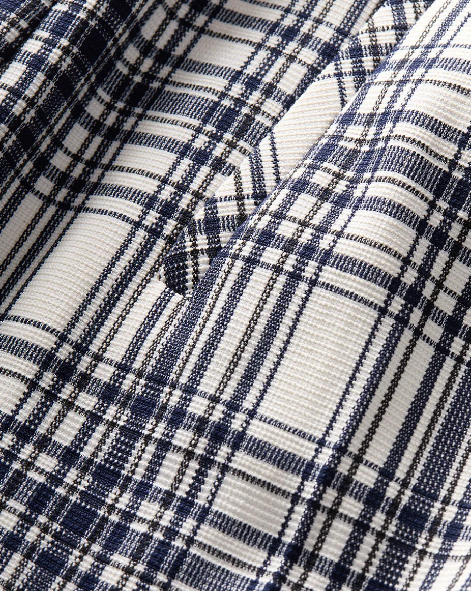 Dova Plaid Pant in Ivory/Navy