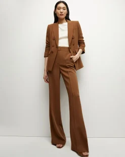 Edia Matte Crepe Pant in Deep Ochre
