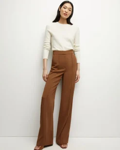 Edia Matte Crepe Pant in Deep Ochre