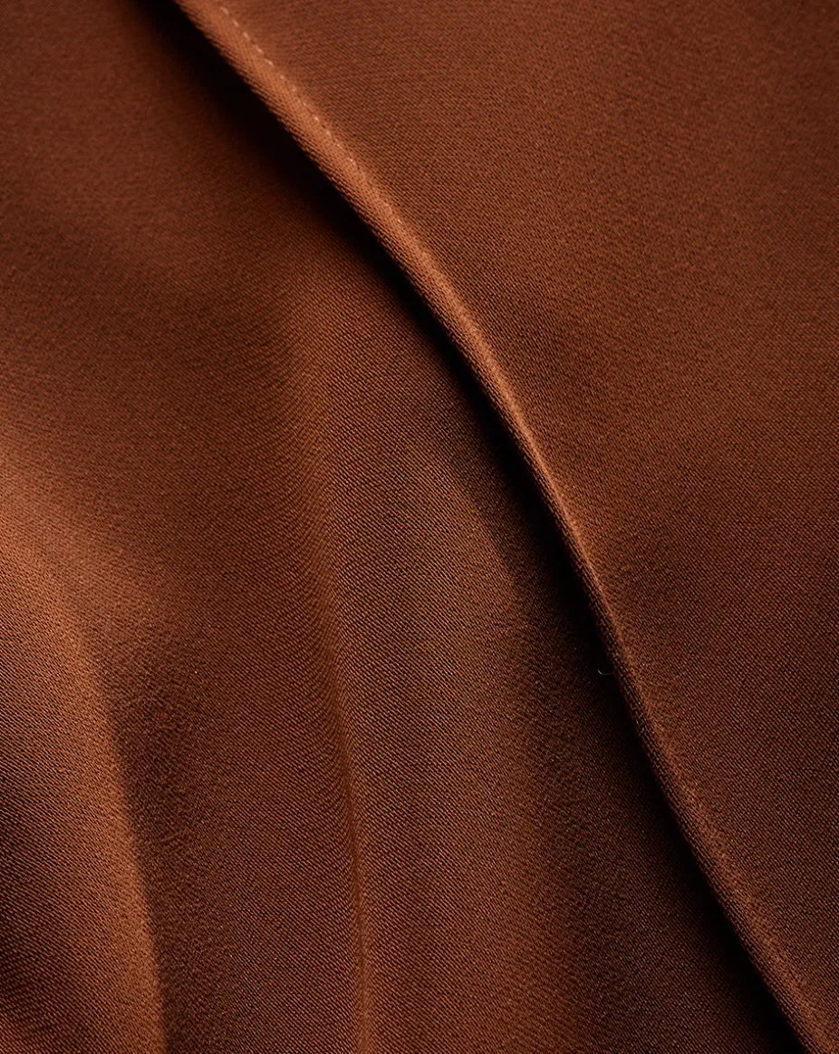Edia Matte Crepe Pant in Deep Ochre