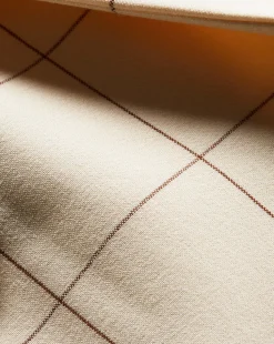 Elara Plaid Skirt in Ecru/Deep Ochre