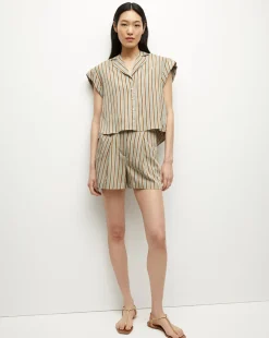 Elbe Pinstripe A-Line Short