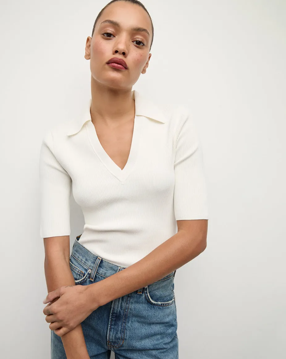 Emily Polo Shirt in Off-White