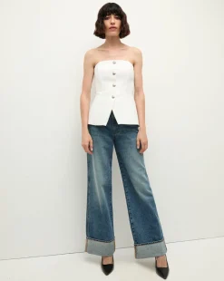 Forman Bustier Top in Off-White