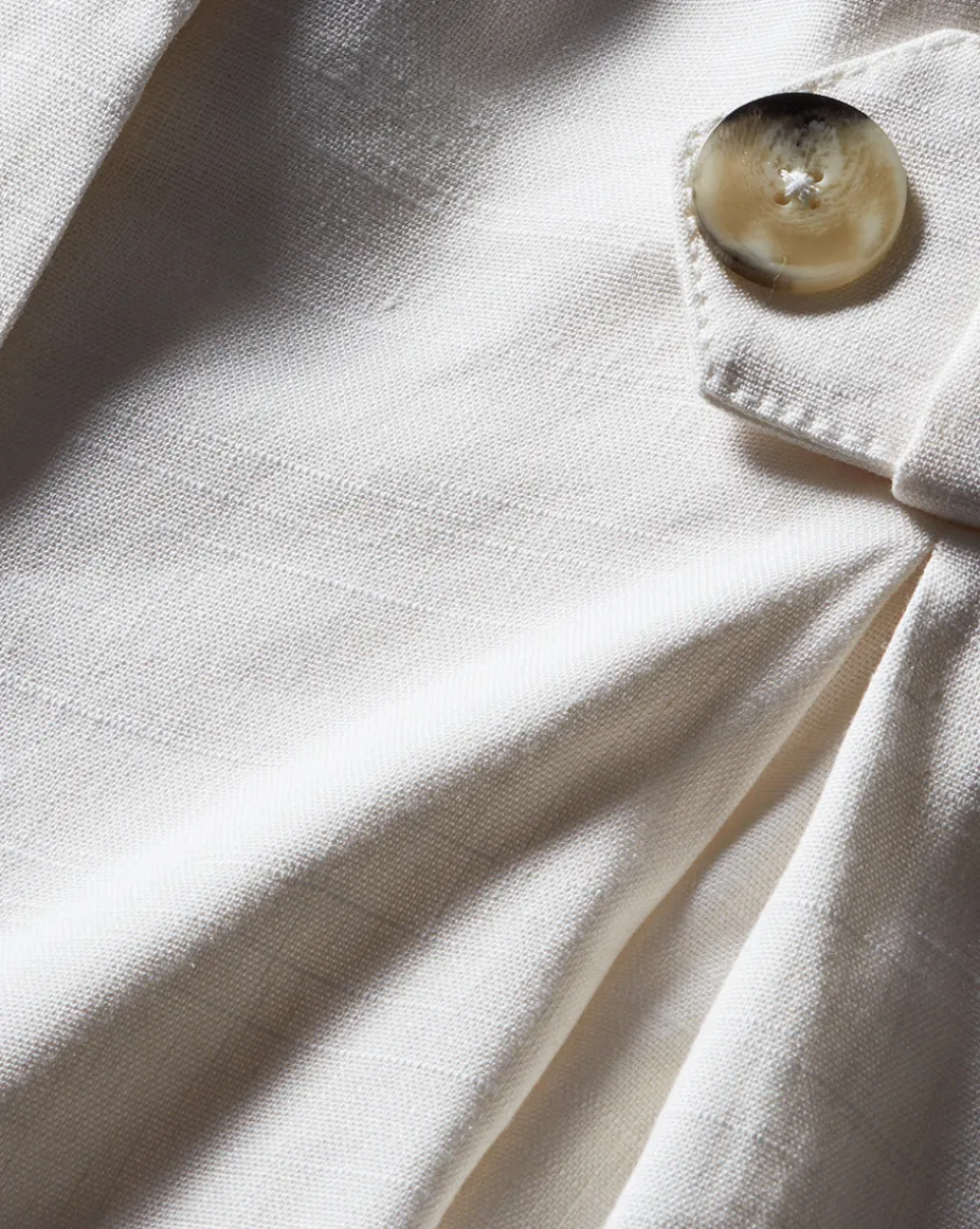 Franzi Stretch-Linen Short in Off-White