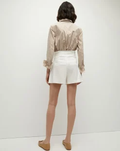 Franzi Stretch-Linen Short in Off-White