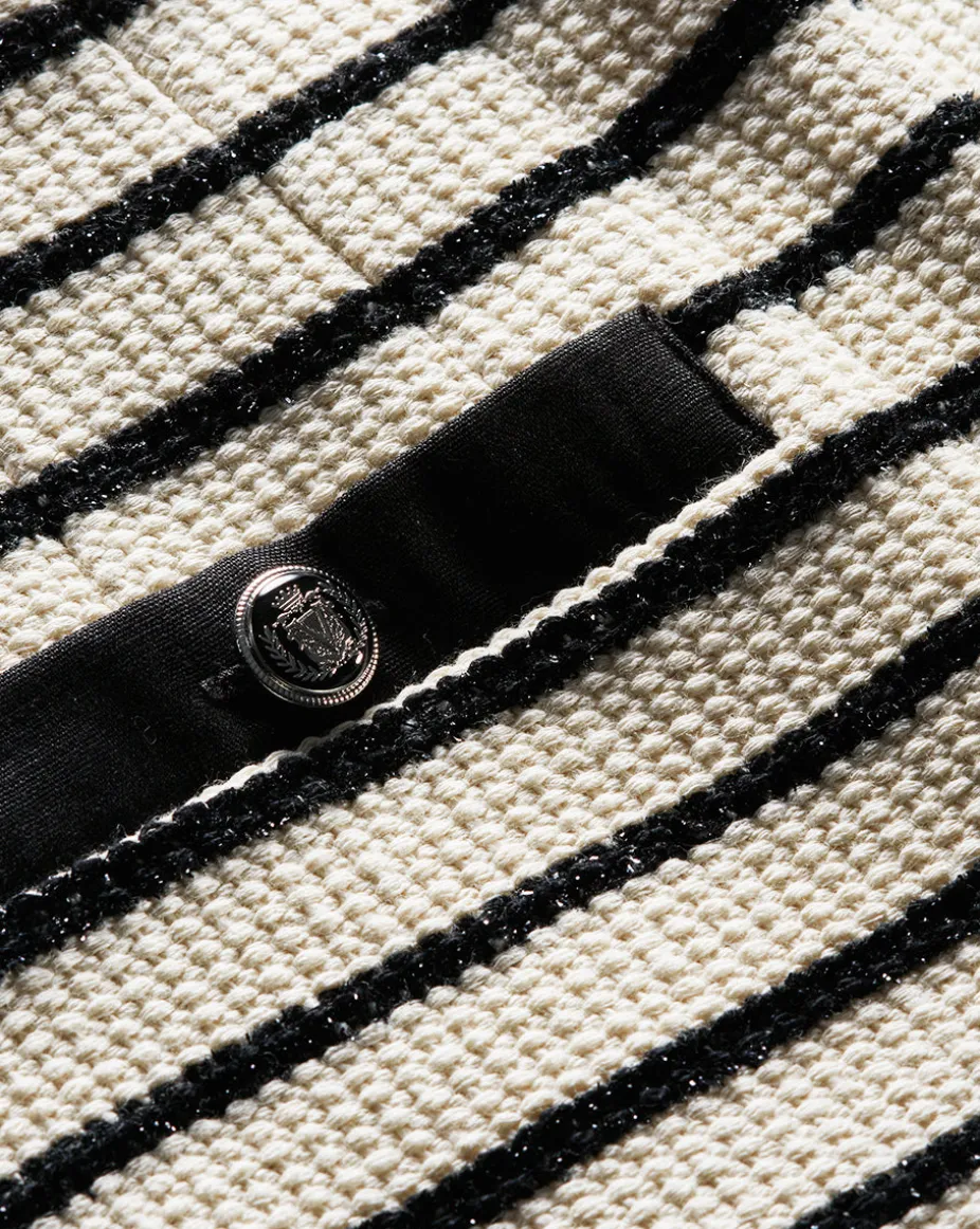 Gershwin Striped Short in Ivory/Black