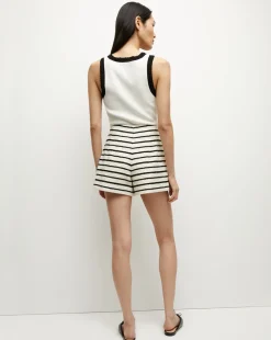 Gershwin Striped Short in Ivory/Black