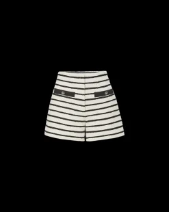 Gershwin Striped Short in Ivory/Black